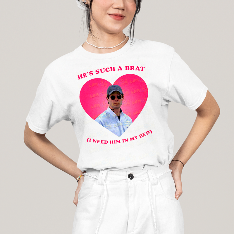 Camiseta Algodão Unissex David Corenswet He´s Such a Brat