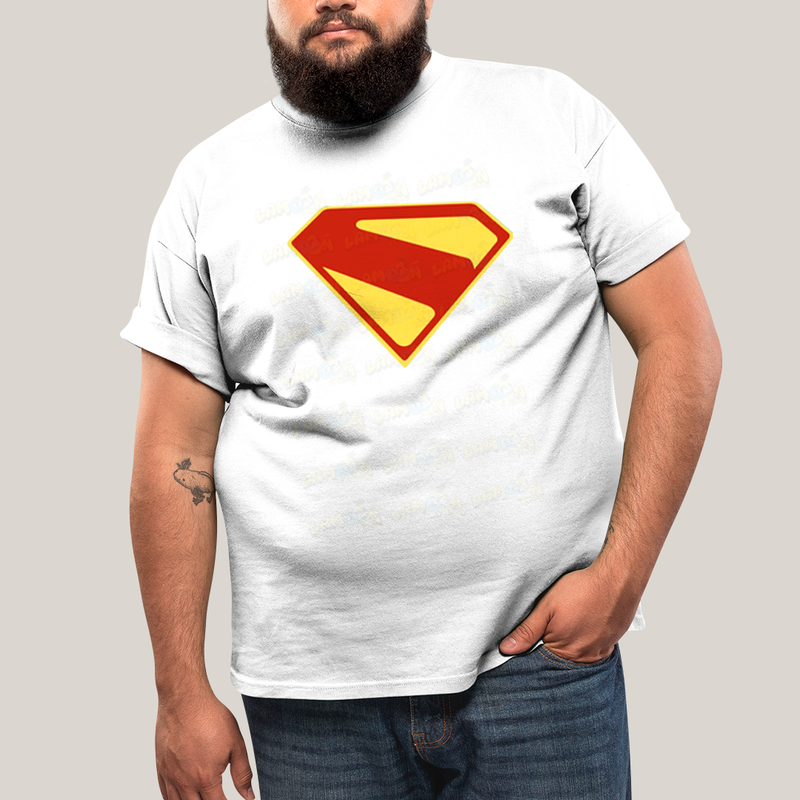 Camiseta Plus Size Algodão Unissex Superman Legacy Logo 3