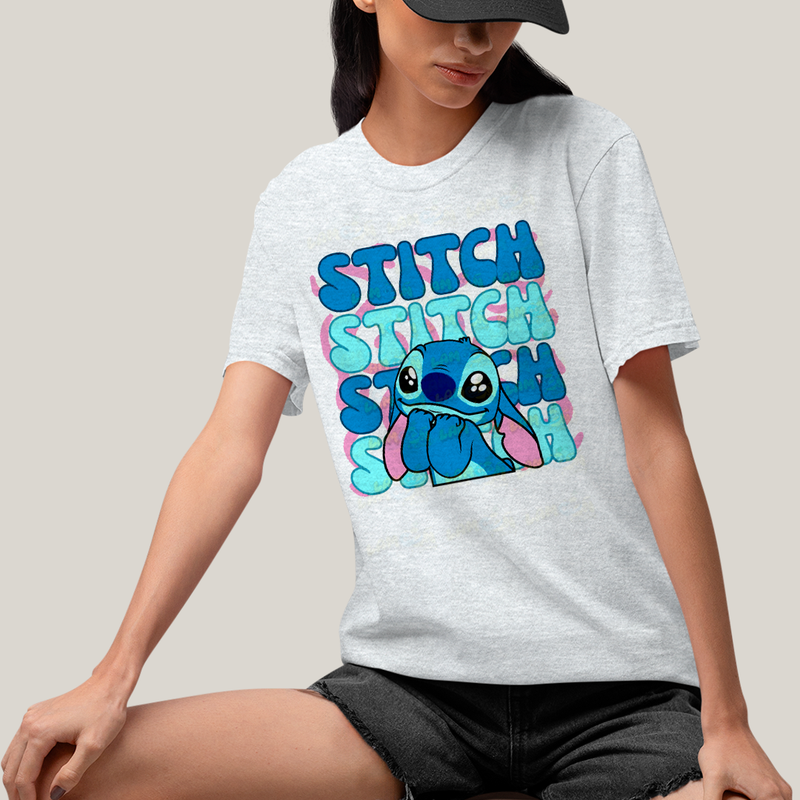Camiseta Algodão Unissex T shirt Stitch Cute