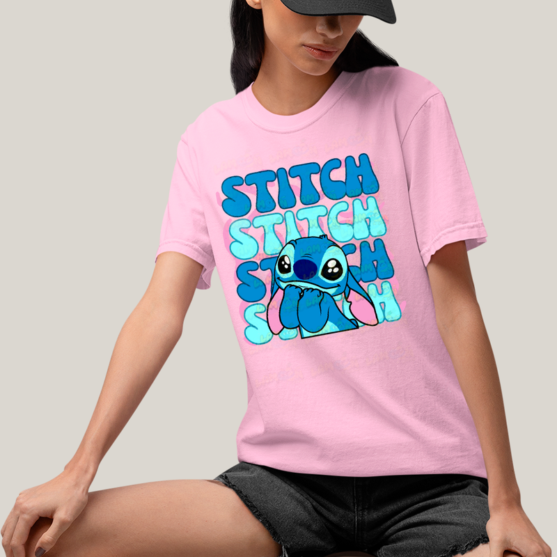 Camiseta Algodão Unissex T shirt Stitch Cute