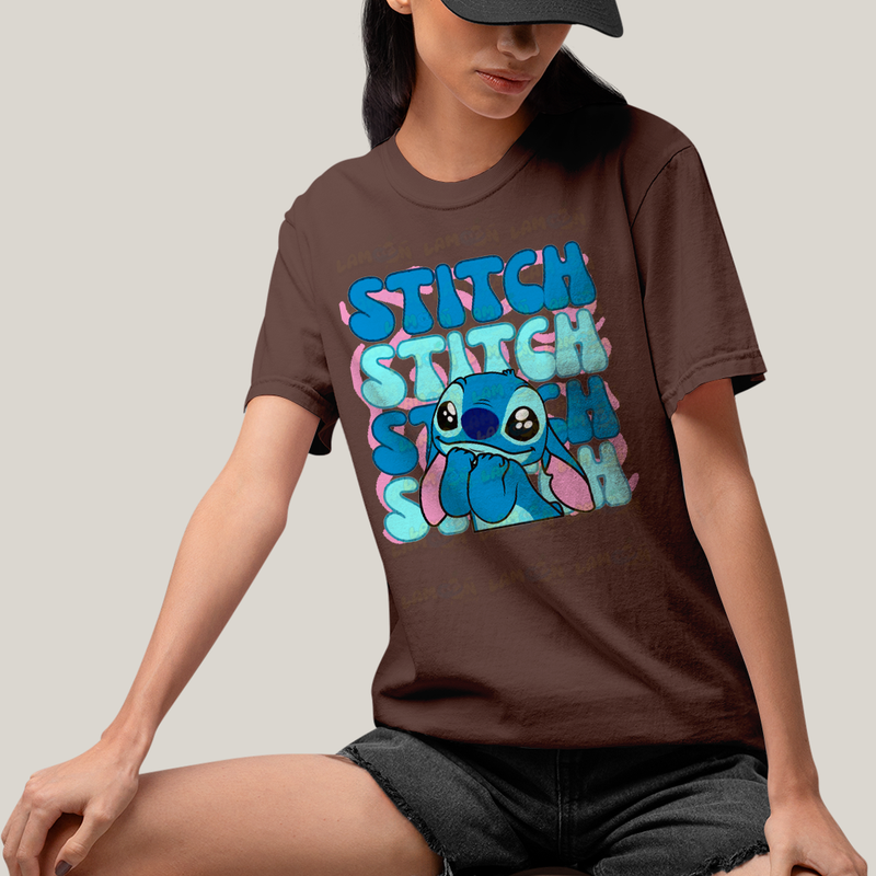 Camiseta Algodão Unissex T shirt Stitch Cute