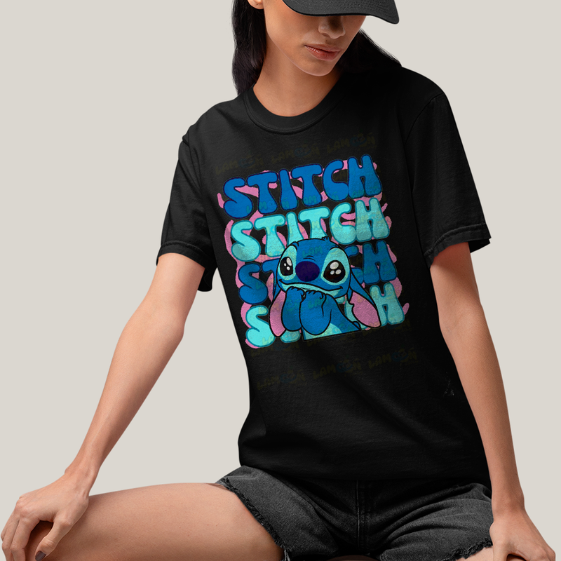 Camiseta Algodão Unissex T shirt Stitch Cute