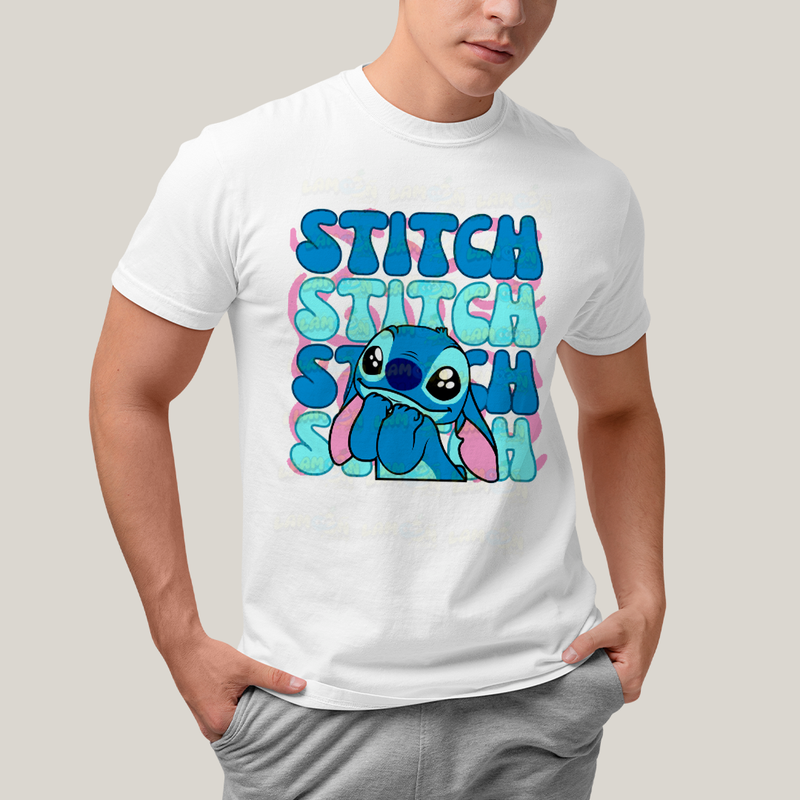 Camiseta Algodão Unissex T shirt Stitch Cute