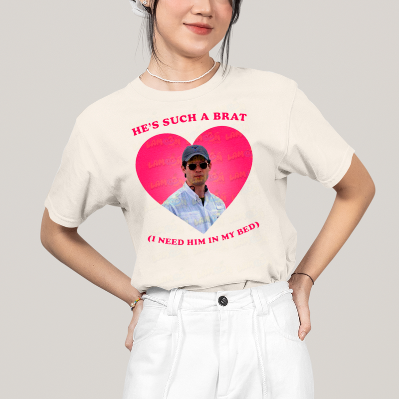 Camiseta Algodão Unissex David Corenswet He´s Such a Brat