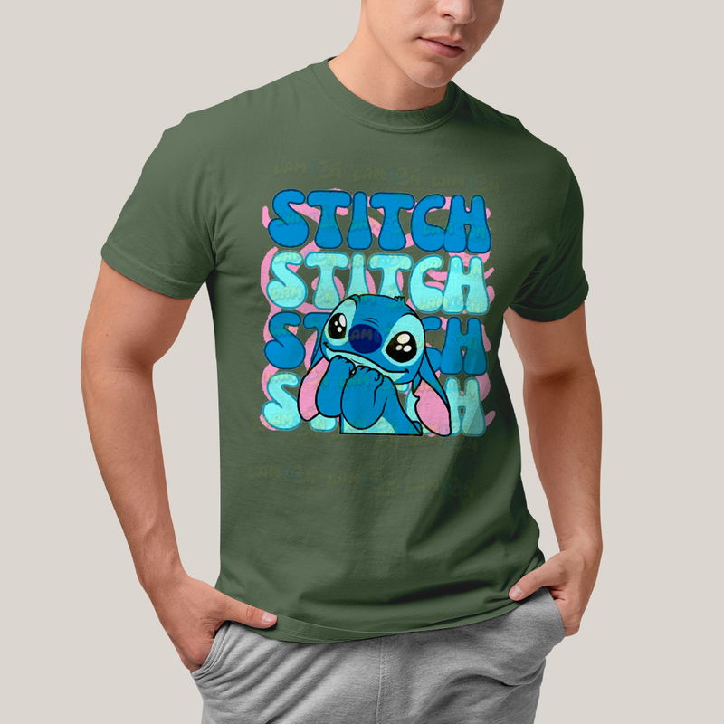 Camiseta Algodão Unissex T shirt Stitch Cute