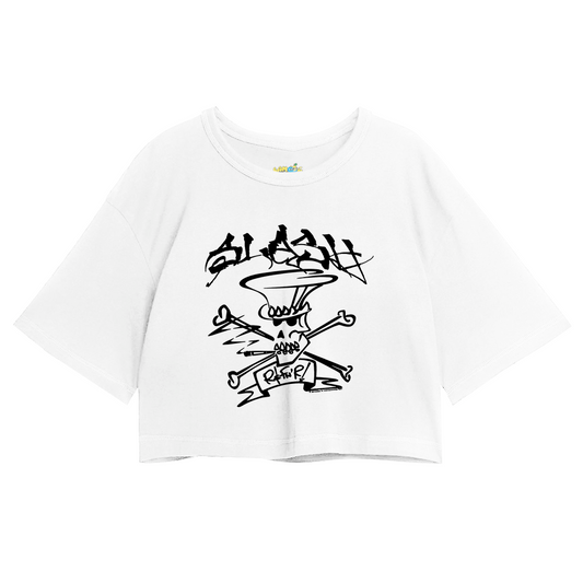 Cropped Oversized Roses Banda Slash