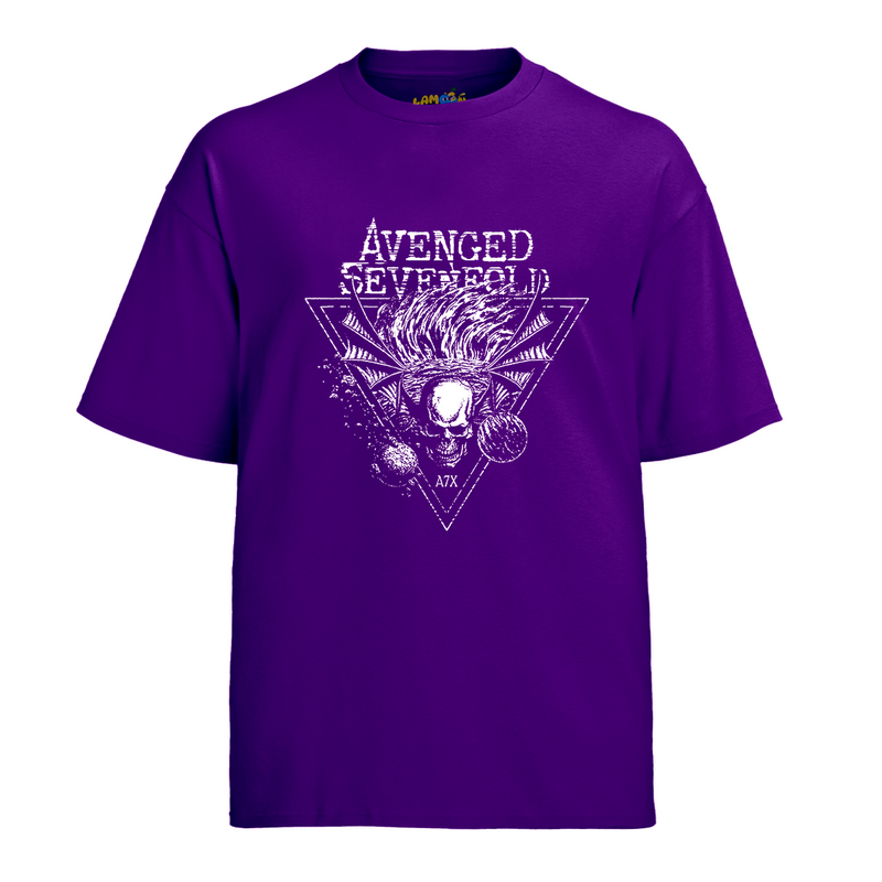 Camiseta Algodão Avenged Seven Fold Caveira Planetas