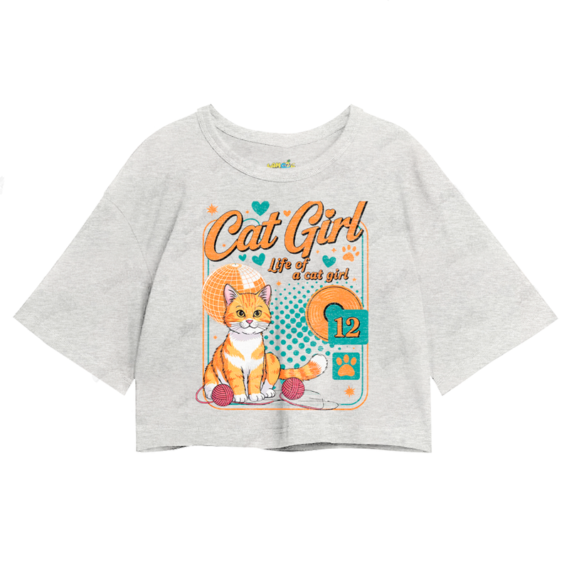 Cropped Oversized Algodão Taylor Swift Cat Girl 12