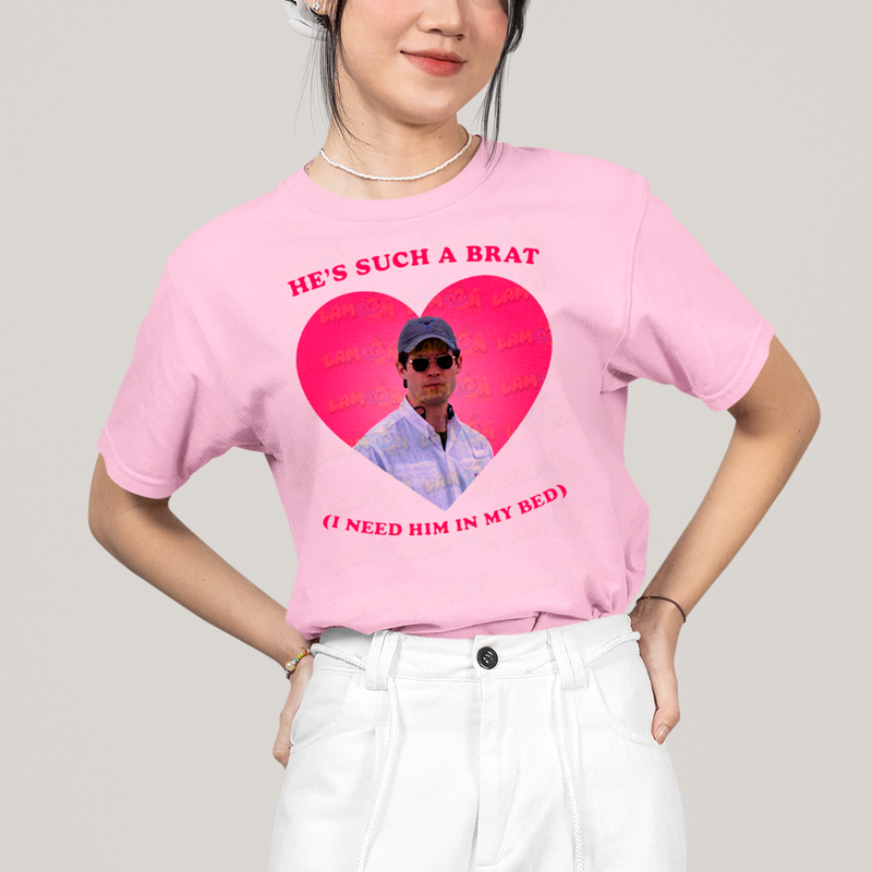 Camiseta Algodão Unissex David Corenswet He´s Such a Brat