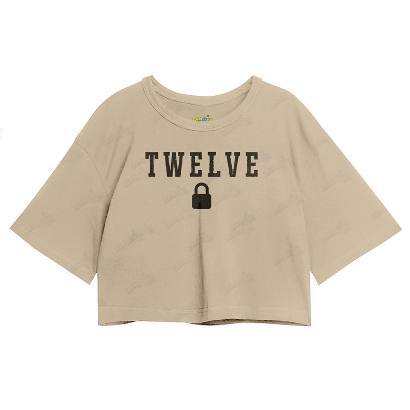 Cropped Oversized Algodão Taylor Swift Twelve Cadeado