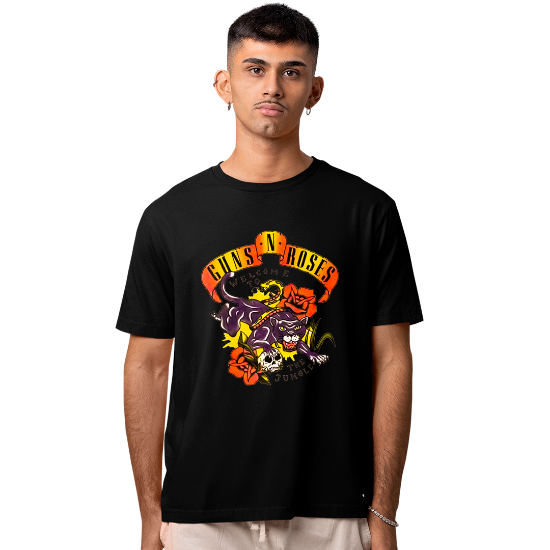 Camiseta Algodão Roses Banda Welcome To The Jungle