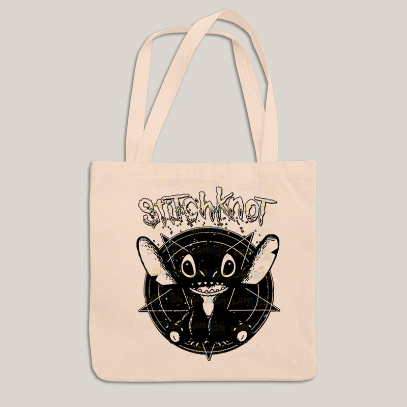 Sacola Ecobag Bolsa 38X40 Algodão- Stitchknot Lilo & Stitch