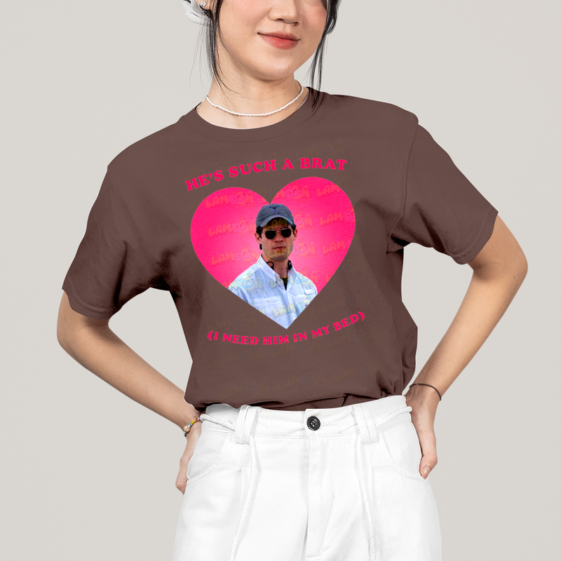 Camiseta Algodão Unissex David Corenswet He´s Such a Brat