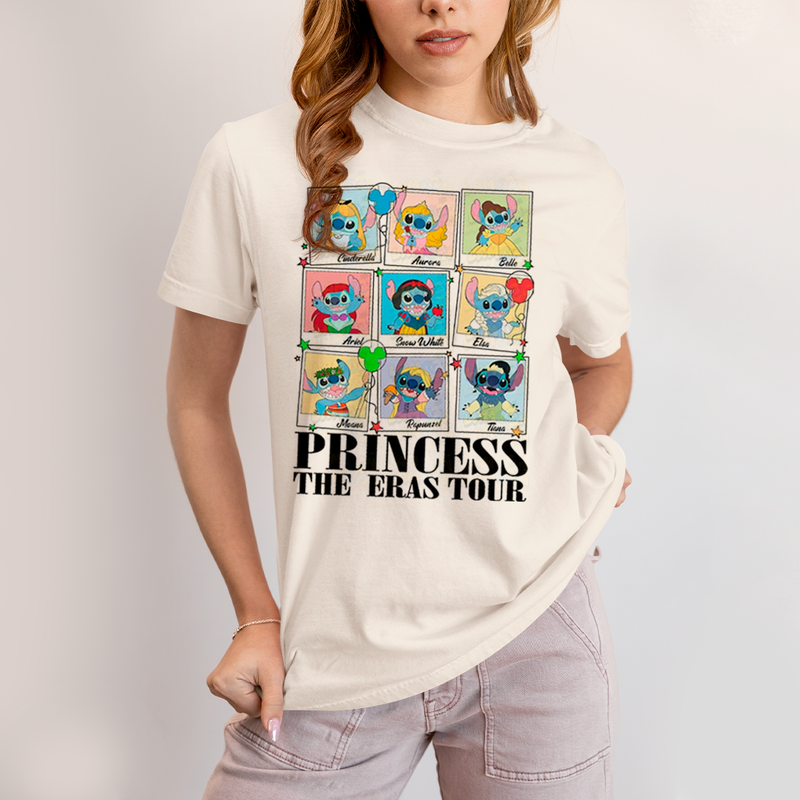 Camiseta Algodão Unissex T shirt Lilo & Stitch Princess The Eras Tour