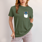 Camiseta Algodão Unissex T shirt Lilo & Stitch Bolso F/C