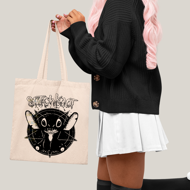 Sacola Ecobag Bolsa 38X40 Algodão- Stitchknot Lilo & Stitch