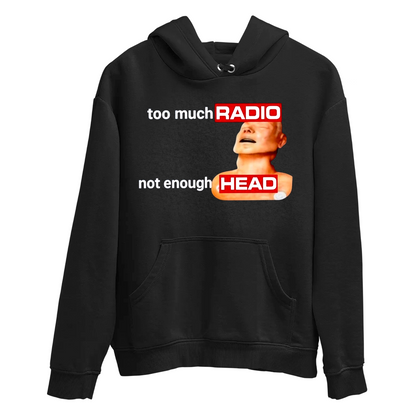 Moletom Canguru Too Much Radio Not Enough Head
