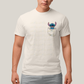Camiseta Algodão Unissex T shirt Lilo & Stitch Bolso F/C