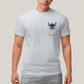 Camiseta Algodão Unissex T shirt Lilo & Stitch Bolso F/C
