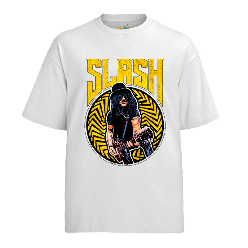 Camiseta Algodão Roses Banda Slash Vintage