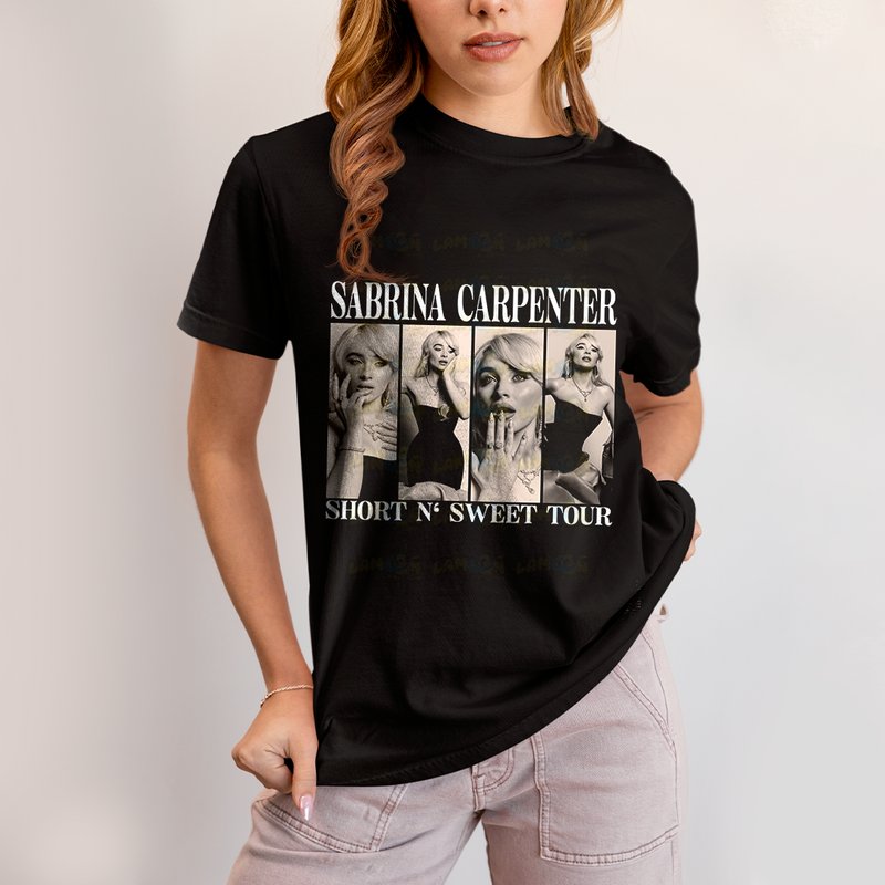 Camiseta Algodão Unissex T shirt Sabrina Carpenter Short Sweet Tour