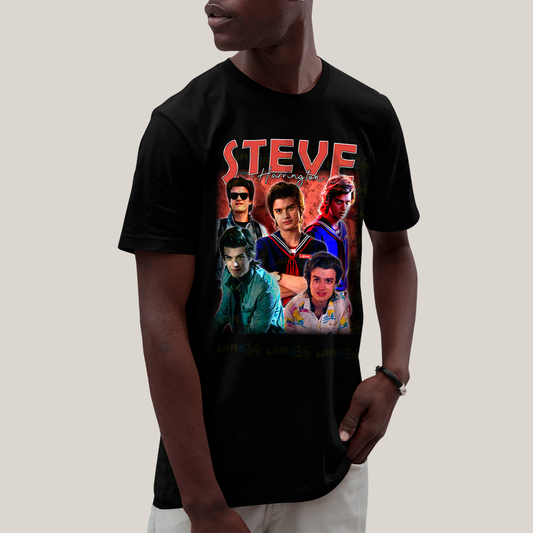 Camiseta Algodão Unissex T shirt Graphic Tee Steve Harrington Sky Fire
