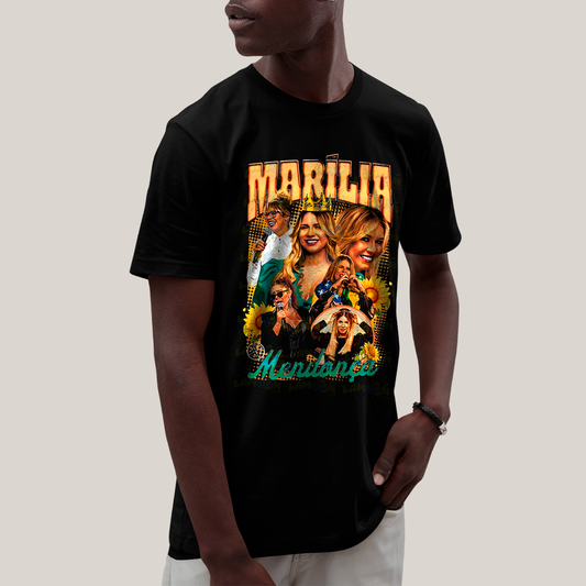 Camiseta Algodão Unissex T shirt Graphic Tee Marilia Mendonça Cantora De Sertanejo
