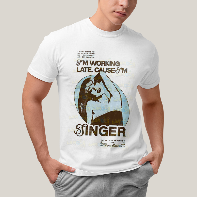 Camiseta Algodão Unissex T shirt Sabrina Carpenter Singer marrom