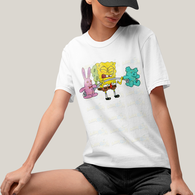 Camiseta Algodão Unissex T shirt Academia Bob Esponja
