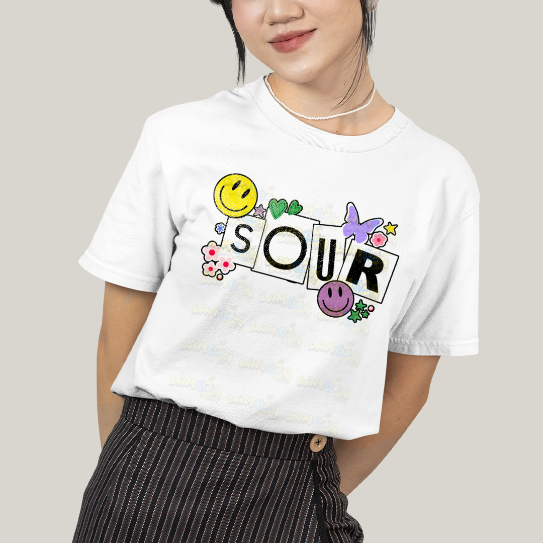 Camiseta Algodão Unissex T shirt Olivia Rodrigo Sour
