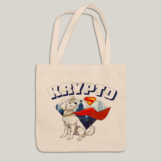 Sacola Ecobag Bolsa 38X40 Algodão- Superman Krypto Superdog