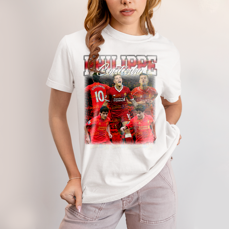 Camiseta Algodão Unissex Tshirt Philippe Coutinho Liverpool