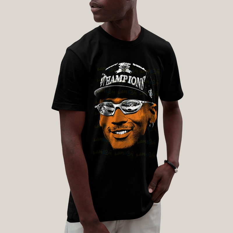 Camiseta Algodão Unissex T shirt GraphicTee Michael Jordan Jogador de Basquete