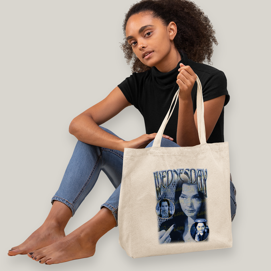 Sacola Ecobag Bolsa 38X40 Algodão- Wandinha Retrô