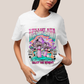 Camiseta Algodão Unissex T shirt - Dreamland enjoy the moment good vibes cogumelo