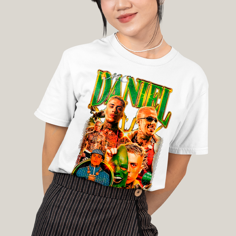 Camiseta Algodão Unissex T shirt - Mc Daniel Fafa Falcão mascara