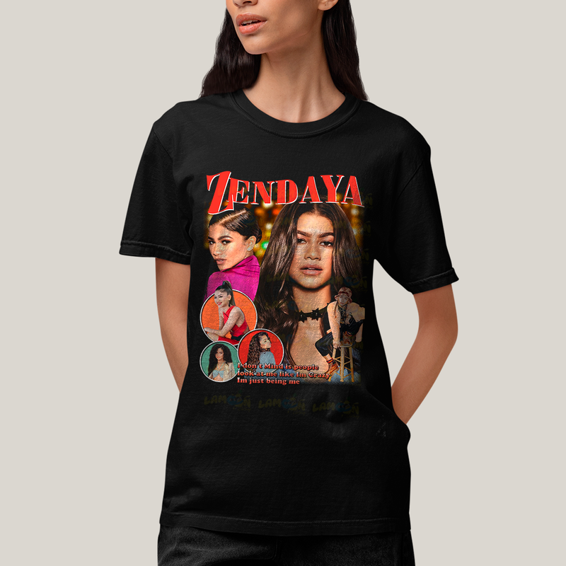 Camiseta Algodão Unissex T shirt Graphic Tee Zendaya
