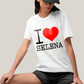 Camiseta Algodão Unissex T shirt - I Love Selena coração