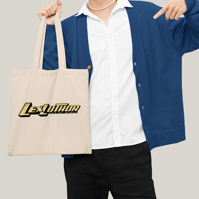 Sacola Ecobag Bolsa 38X40 Algodão- Superman Lex Luthor Man Of Steel