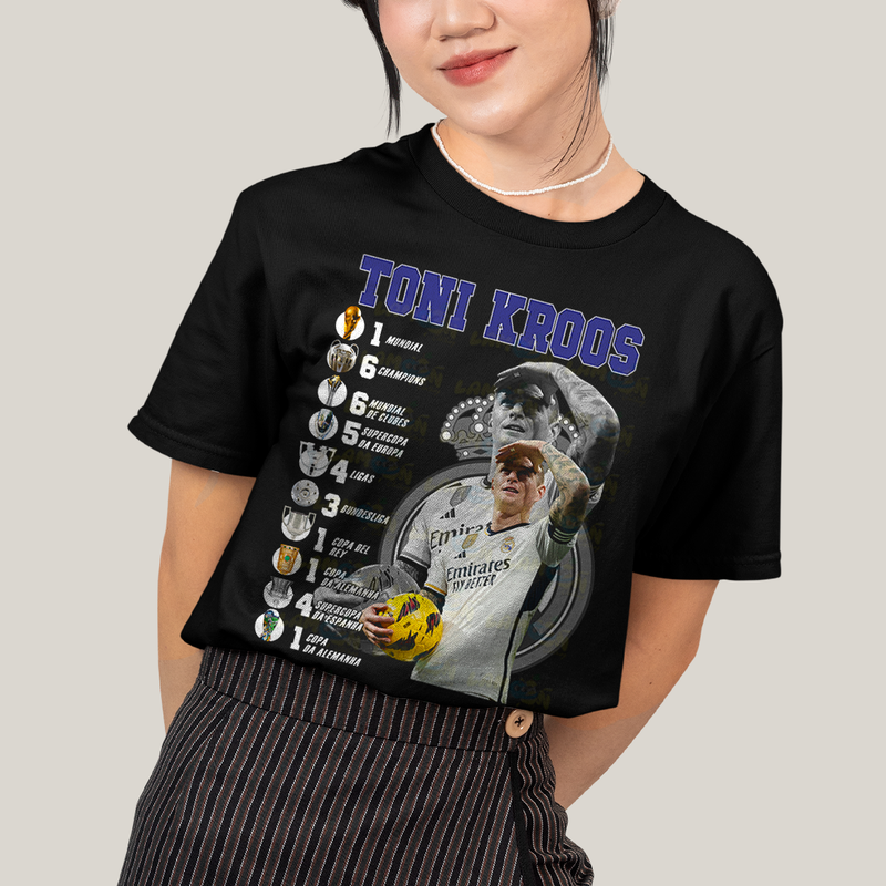 Camiseta Algodão Unissex T shirt Toni Kroos Real Madrid