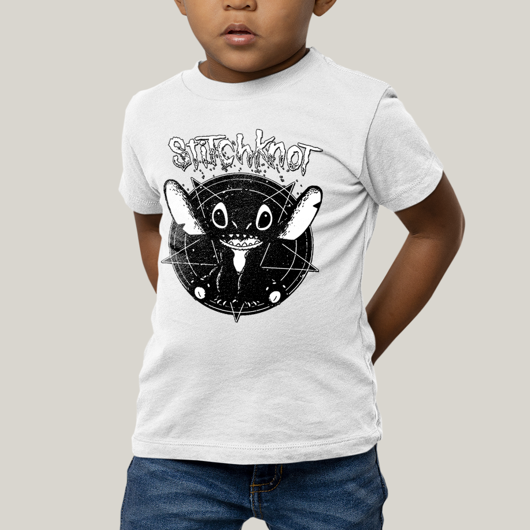 Camiseta Infantil Algodão Unissex T shirt Stitchknot Lilo & Stitch