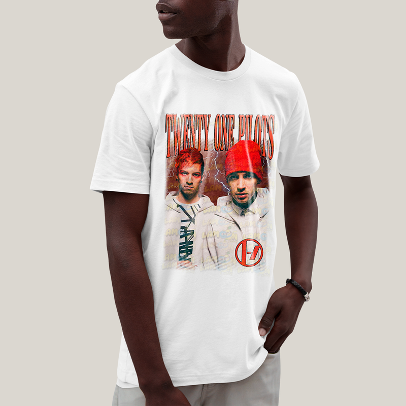 Camiseta Algodão Unissex T shirt Graphic Tee Twenty One Pilots A Banda