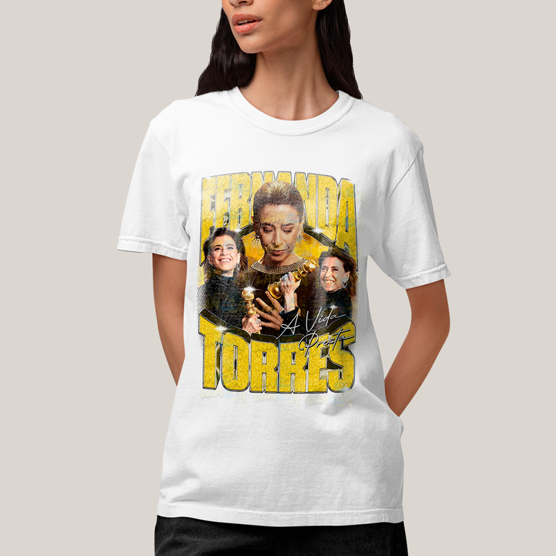 Camiseta Algodão Unissex T shirt -Fernanda Torres