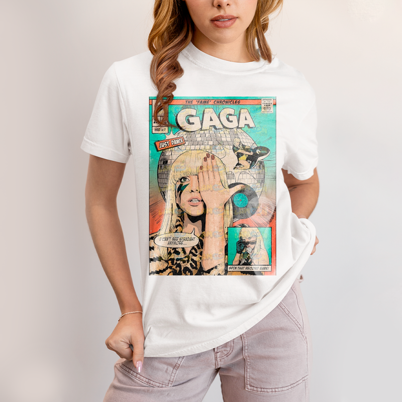 Camiseta Algodão Unissex Tshirt  Lady Gaga HQ Just Dance