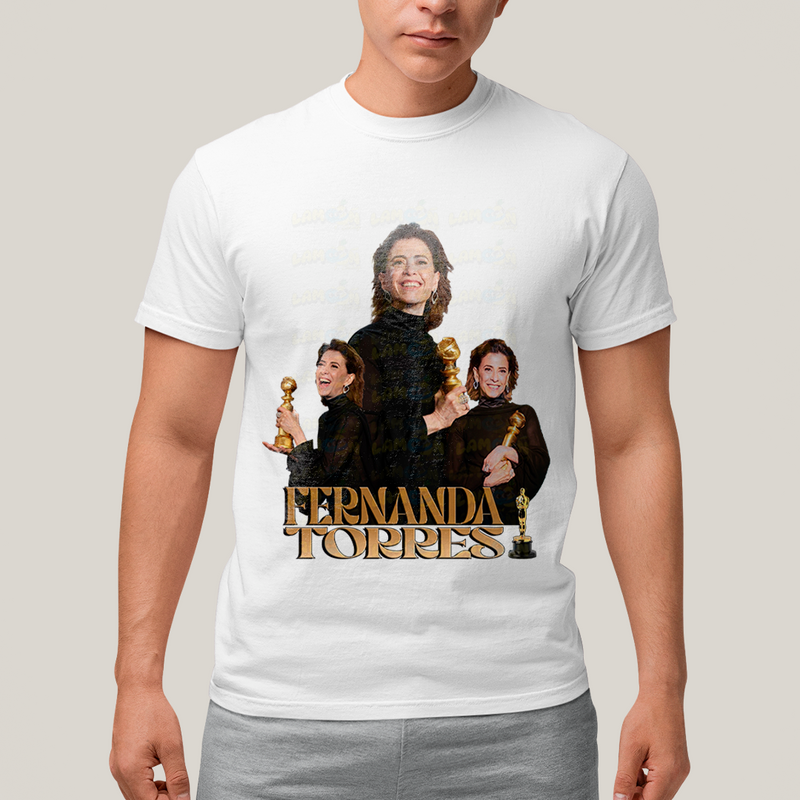 Camiseta Algodão Unissex T shirt- Fernanda Torres atriz brasileira