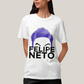 Camiseta Algodão Unissex T shirt - Felipe Neto Cabelo Azul