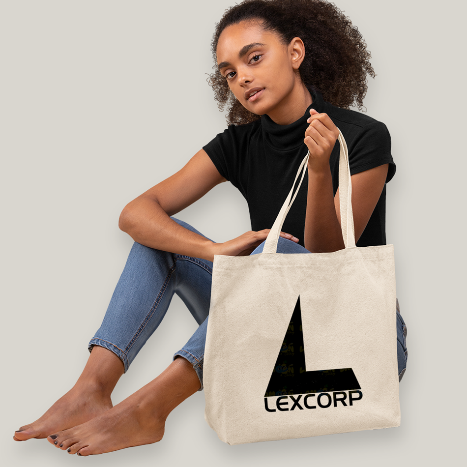 Sacola Ecobag Bolsa 38X40 Algodão- Superman Lex Luthor Logo