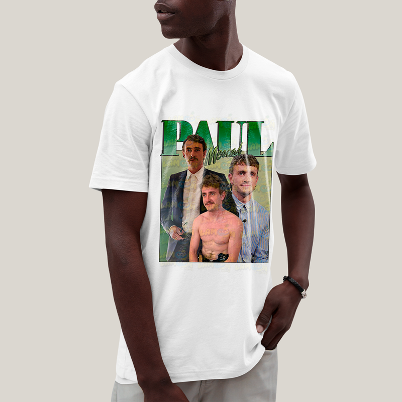 Camiseta Algodão Unissex T shirt - Paul Mescal Ator verde