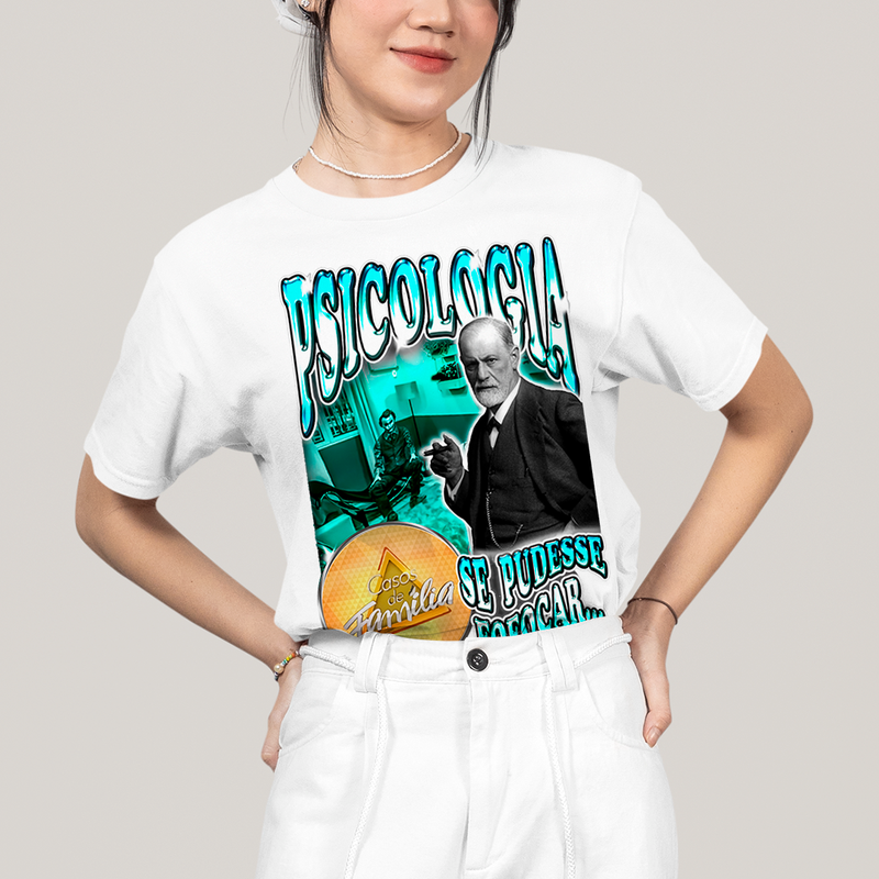 Camiseta Algodão Unissex T shirt - Psicologia Freud Casos de Família Meme