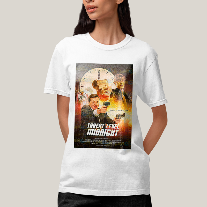 Camiseta Algodão Unissex T shirt - The Office Threat Level Midnight